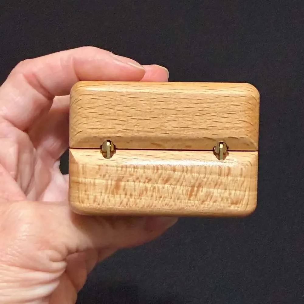 How About Forever? Engraved Wooden Double Ring Box